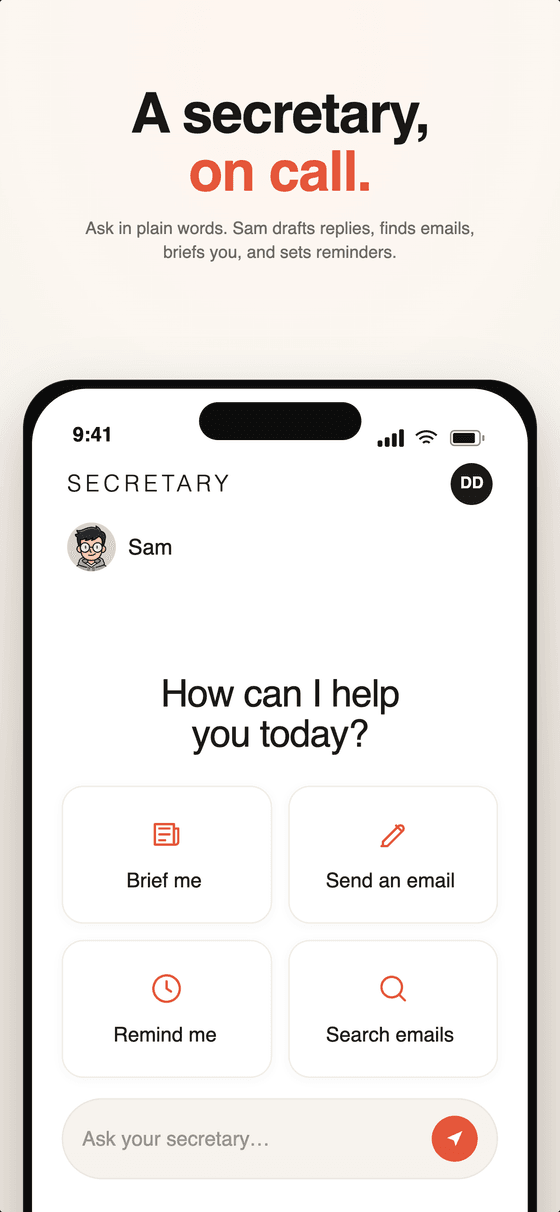 Ask your secretary