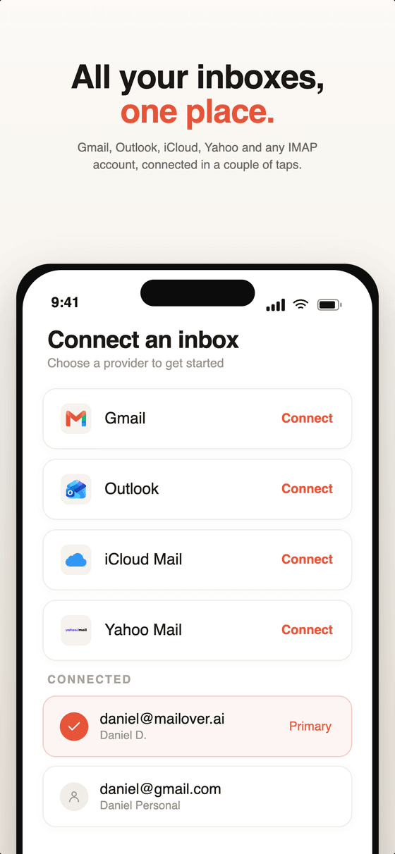 Connect any inbox